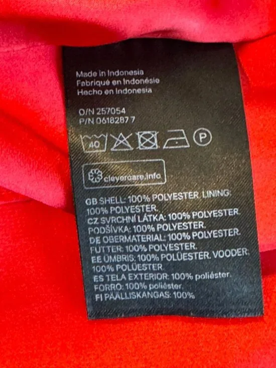 HM Red Swiss Dot Flutter Sleeve Dress Size 8 Fit and Flare Lined Mini Midi - Picture 10 of 10